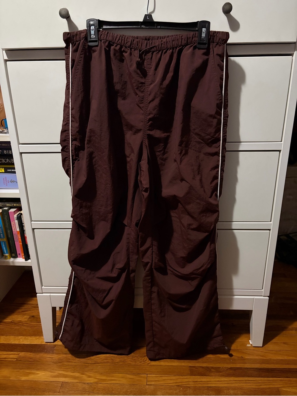 Vanilla Star Maroon Joggers with White Side Stripe